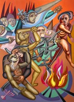 Арнольд Белкин — "1492" (фрагмент), 1991 (холст, масло)