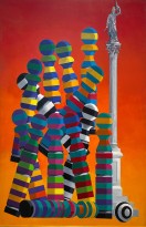 Мигель Баттлегазор — Существа Прометея, триптих_III, 1986 (холст, масло)