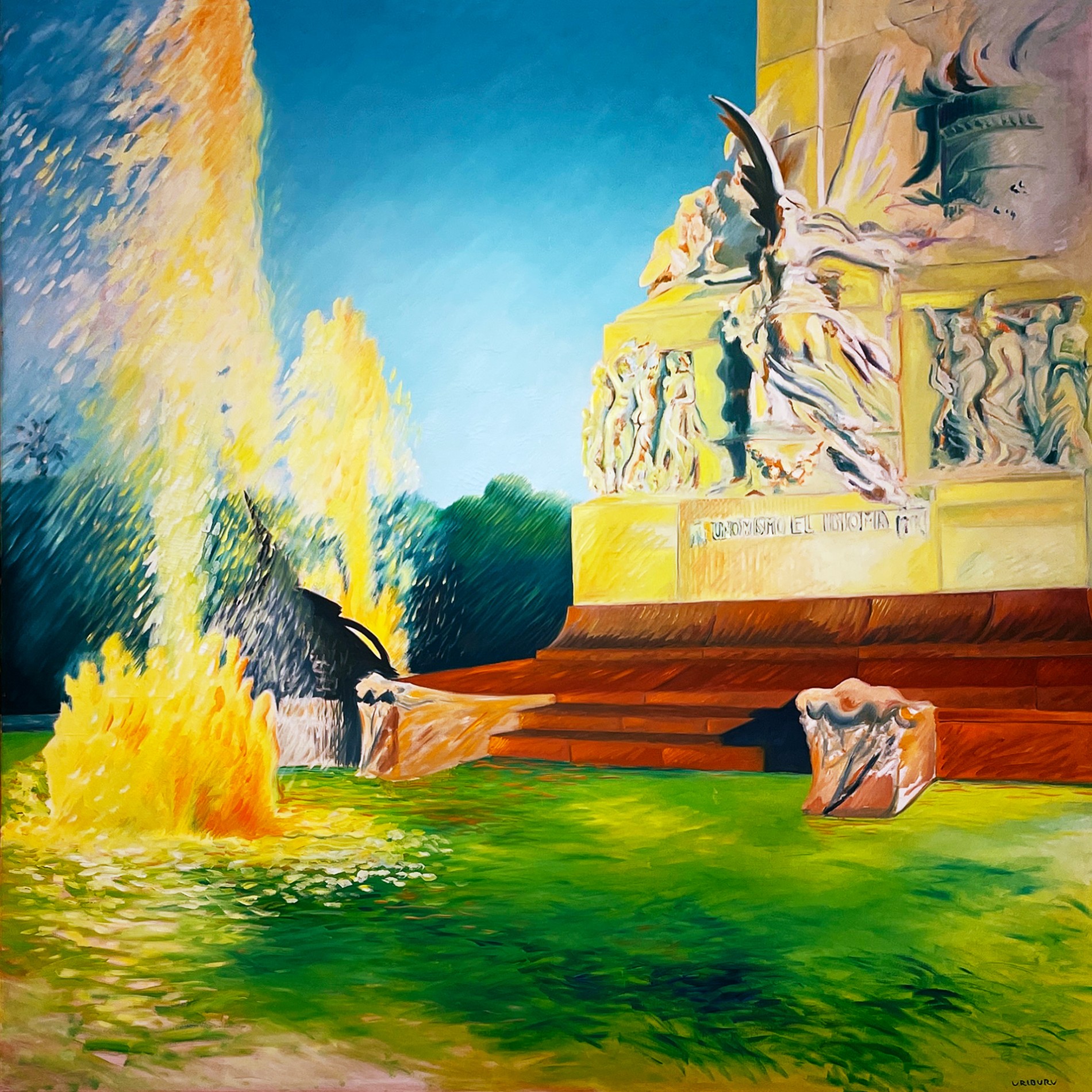 Николас Гарсия Урибубу — Памятник испанцам, 1984 (холст, масло) Аргентина