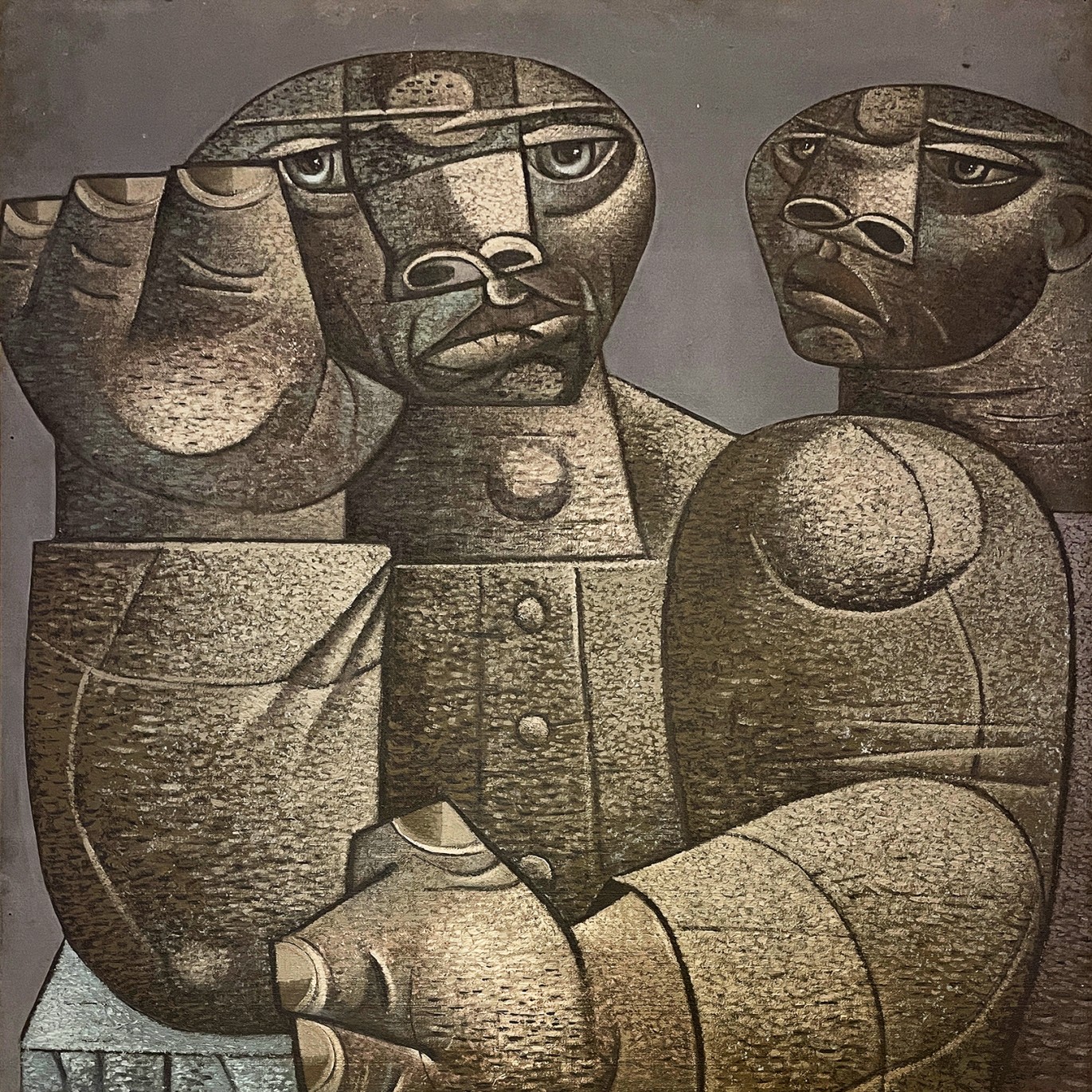 Паскаль ди Бьянко — Фигуры, 1960 (холст, масло)
