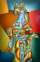 Ромуло Касерес — Композиция, 1991 (холст, масло)