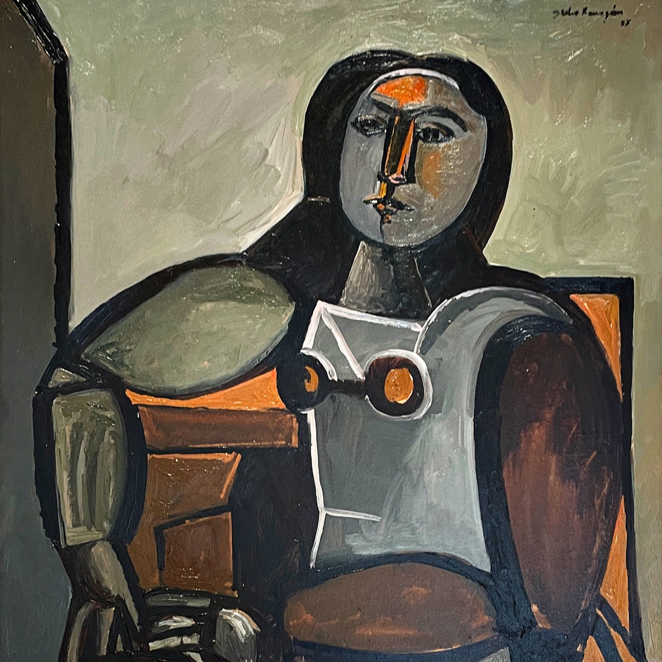 Хулио Барраган — Фигура, 1957 (холст, масло)