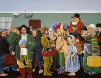 Эдуардо Сарлос — '1492' Прибытие евреев из Испании, 1991 (Уругвай, холст, масло)