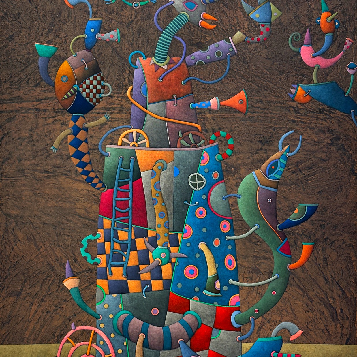 Оскар Бар — Машина радости, 1964 (холст, масло)