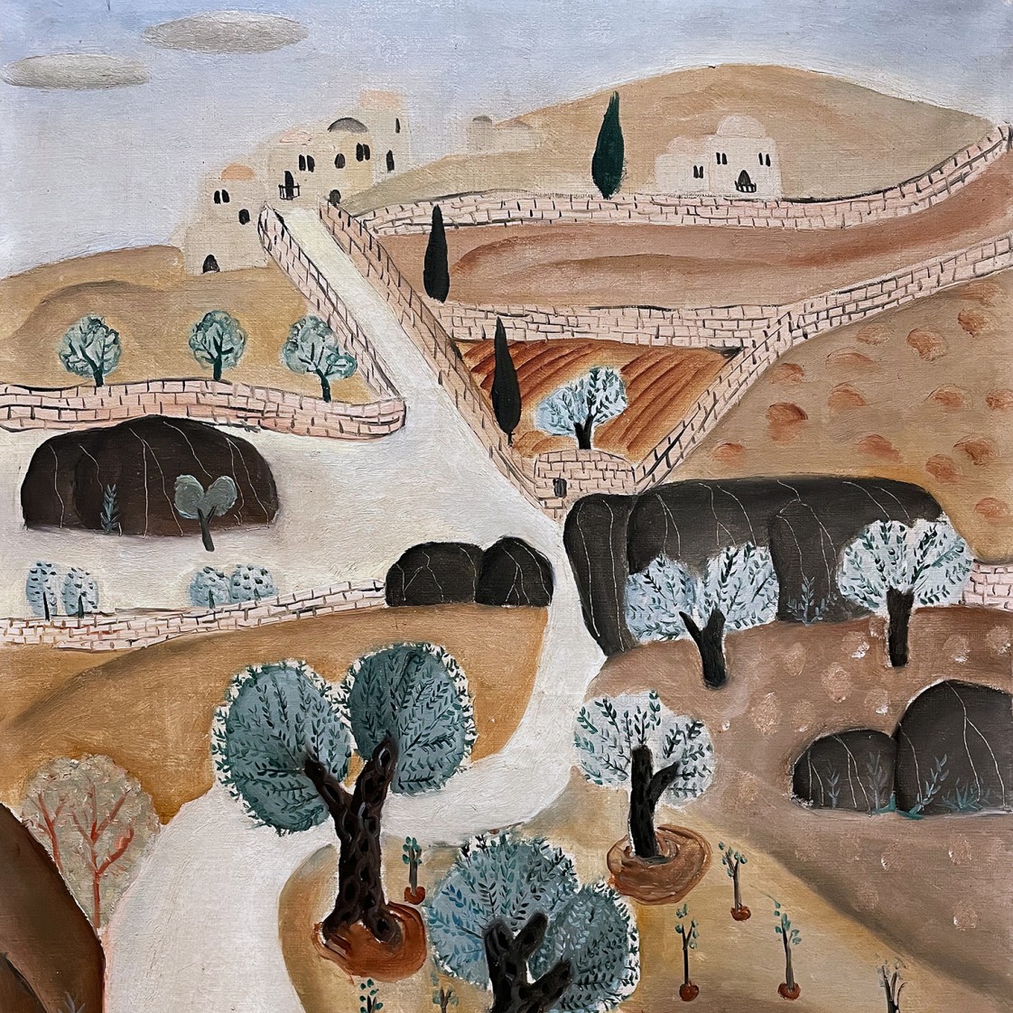 Реувен Рубин — Оливы в Галилее, 1924 (холст, масло)