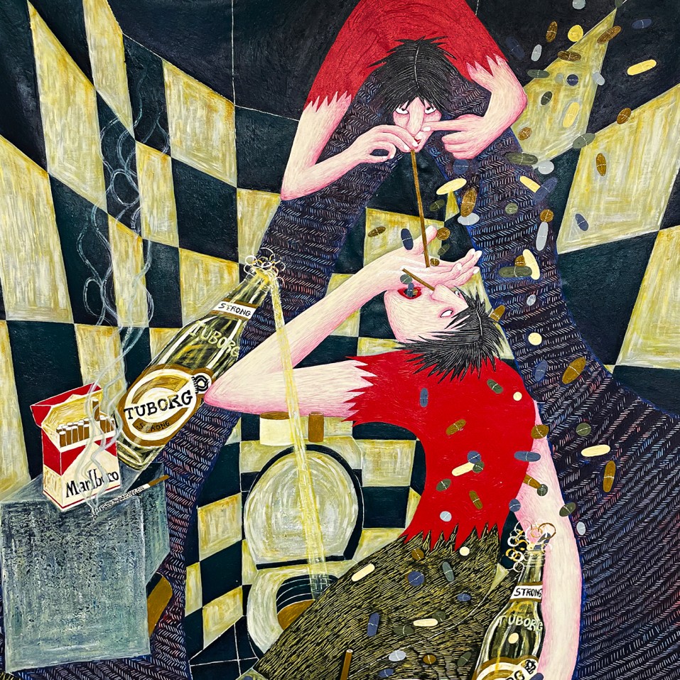 Нил и Карин Романо — Вечеринка, 2024 (холст, масло)