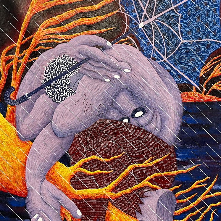 Нил и Карин Романо — Из глубины души я все равно улыбаюсь, 2024 (холст, акрил)