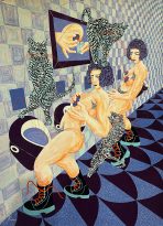 Нил и Карин Романо — Разрушить патриархат, 2024 (холст, акрил)