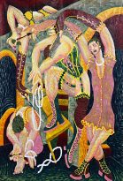 Нил и Карин Романо — Я проливаю бесчисленное количество жемчужин над тобой, 2024 (холст, акрил)