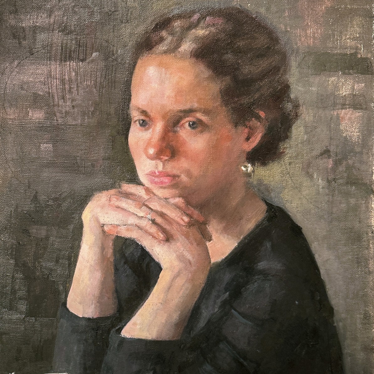 Рони Тахарлев — Девушка с фиолетовой чашкой, 2018 (холст, масло)