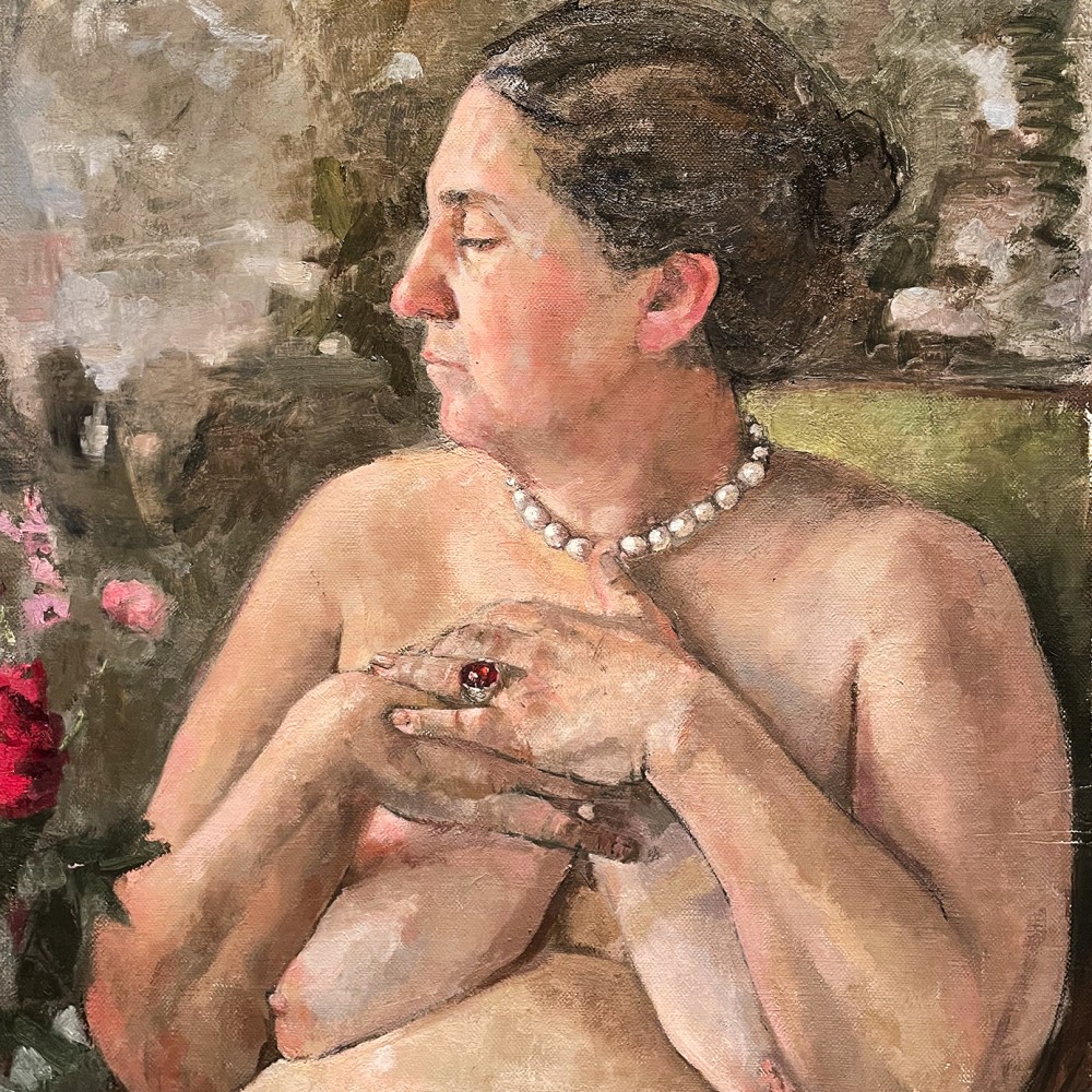 Рони Тахарлев — Ее жемчуга, 2021 (холст, масло)