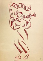 Ольга Розанова — Альбом Война_10, 1916 (бумага, цветная линогравюра)