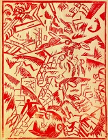 Ольга Розанова — Альбом Война_2, 1916 (бумага, цветная линогравюра)