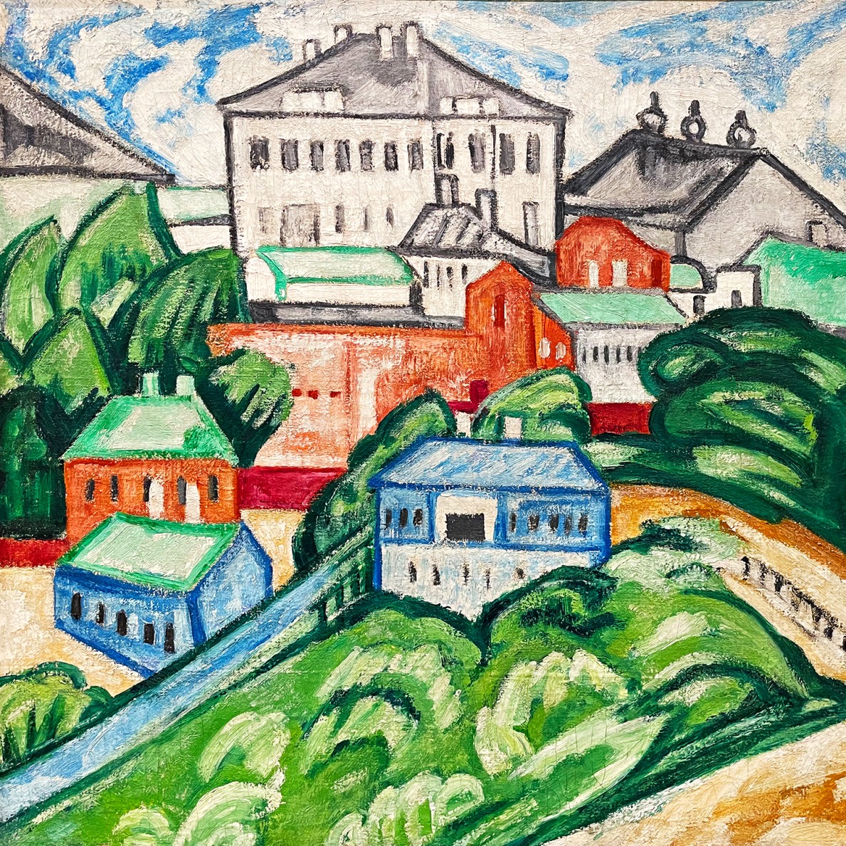 Ольга Розанова — Городской пейзаж, 1912 (холст, масло)