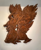 Реувен Рубин — Борьба Иакова с ангелом, 1953 (дерево)