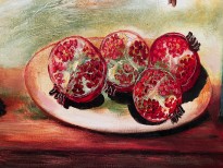 Реувен Рубин — Гранаты у меня на подоконнике, 1967 (холст, масло) фрагмент