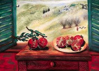 Реувен Рубин — Гранаты у меня на подоконнике, 1967 (холст, масло)