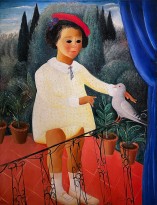 Реувен Рубин — Девочка с голубем, 1929 (холст, масло)