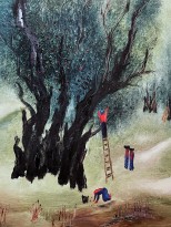 Реувен Рубин — Оливковая роща, 1967 (холст, масло) фрагмент