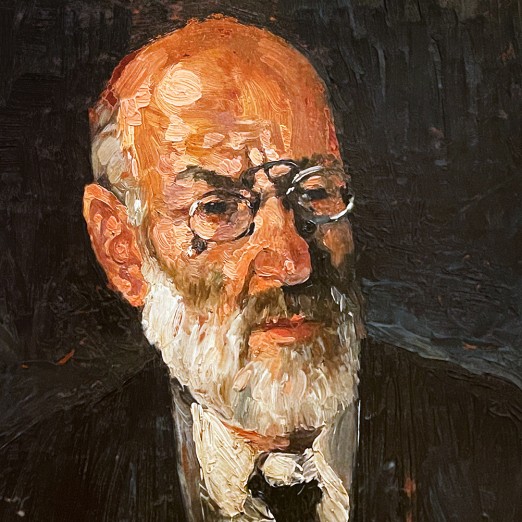 Реувен Рубин — Отец художника Джоел Зеликович, 1917 (картон, масло)