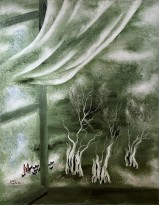 Реувен Рубин — Открытое окно, 1965 (холст, масло)