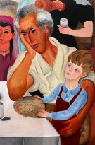 Реувен Рубин — Моя семья, 1949 (холст, масло) фрагмент