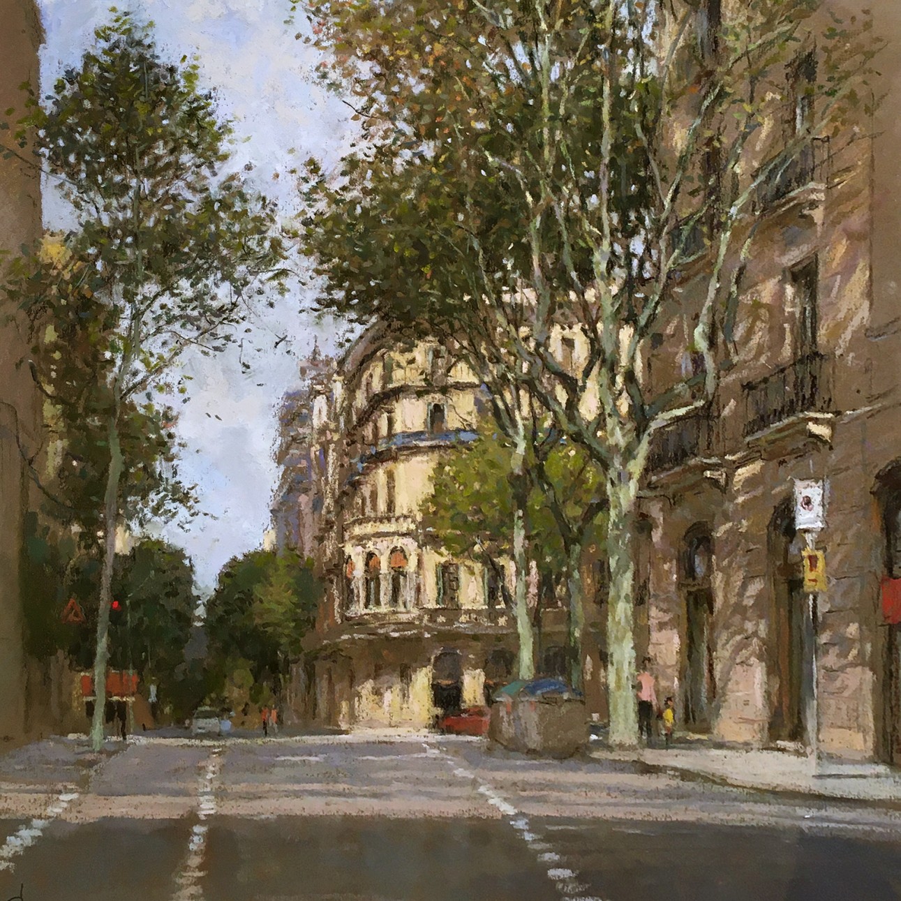 Сергей Усик — Барселона. Осень (бумага, пастель)