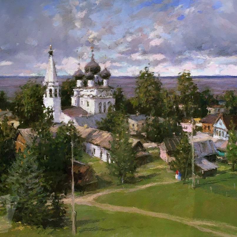 Сергей Усик — Белозерск (бумага, пастель), 2015
