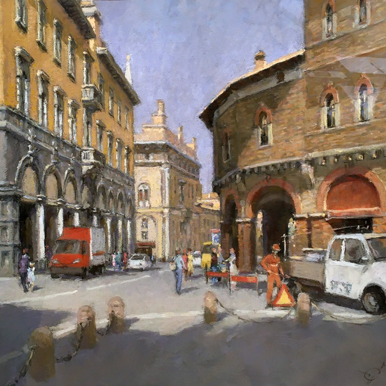 Сергей Усик — Болонья. Центр. Италия (бумага, пастель), 2015