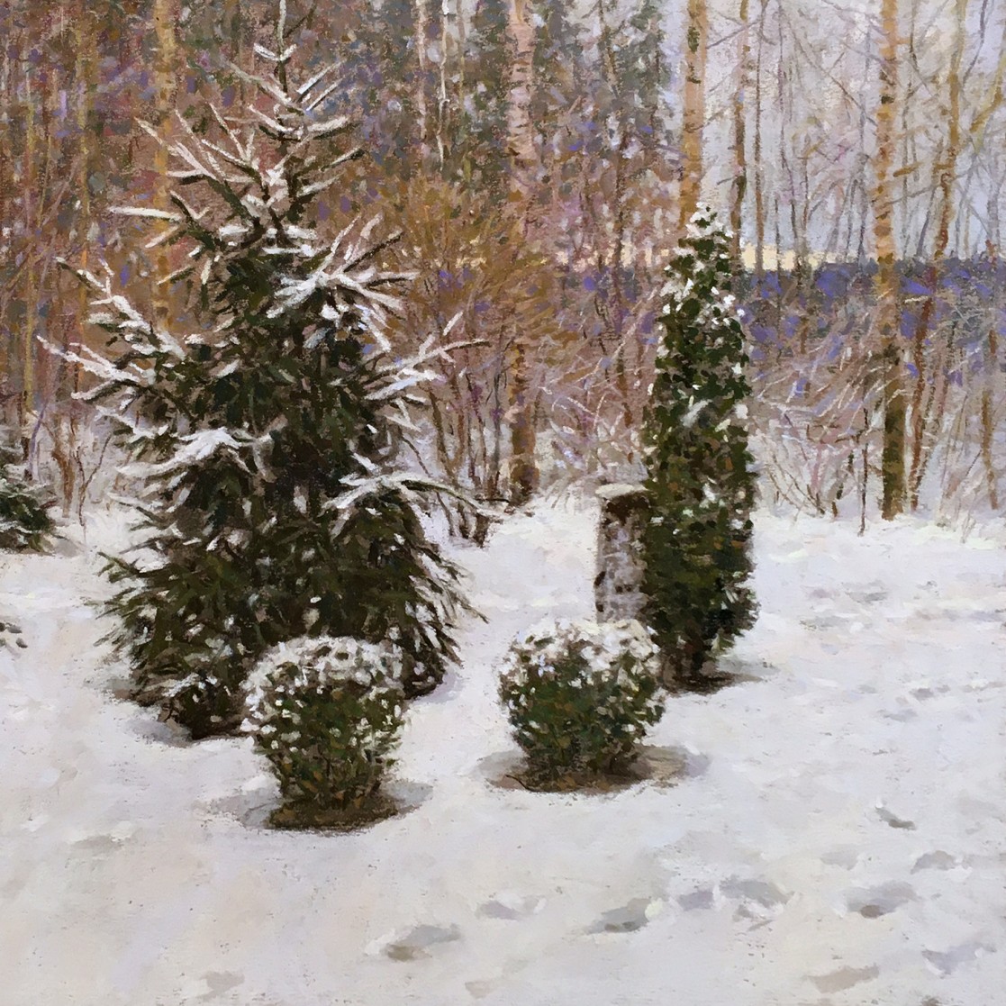 Сергей Усик — Ёлочки (бумага, пастель), 2016