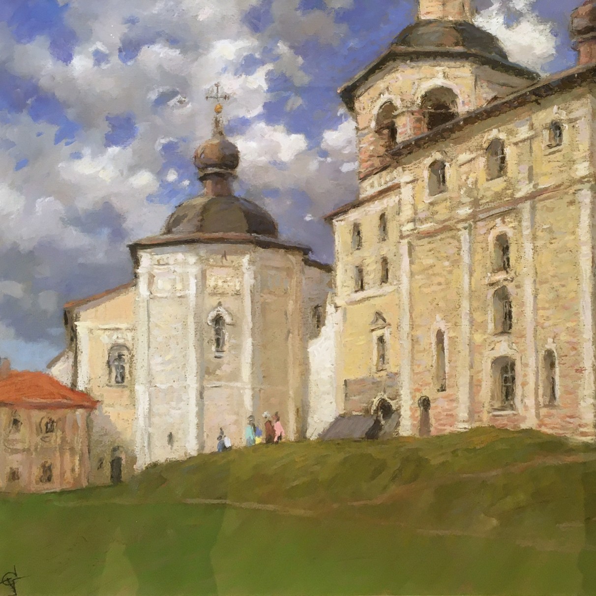 Сергей Усик — Кирилло-Белозерский монастырь (бумага, пастель), 2006
