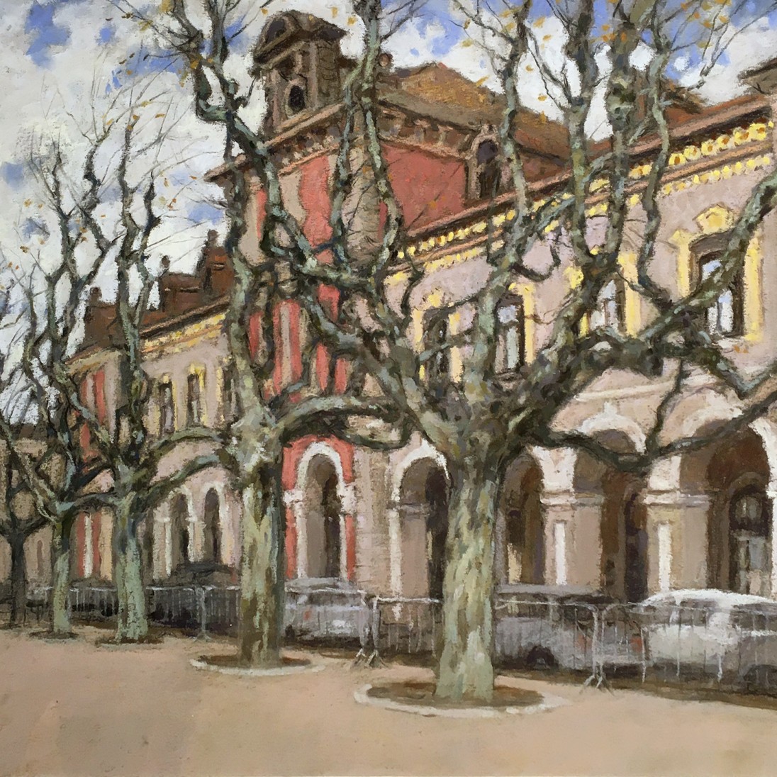 Сергей Усик — Парламент Каталонии. Барселона (бумага, пастель), 2015-2019