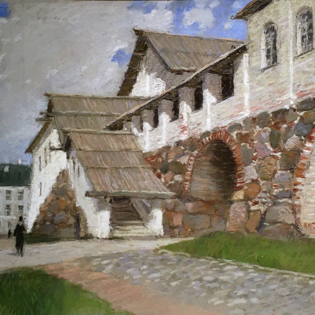 Сергей Усик — Соловки. Монастырь (бумага, пастель), 2016