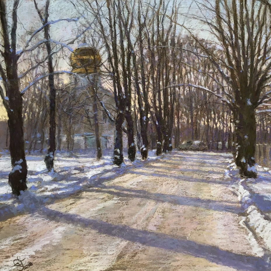 Сергей Усик — Царская церковь. Пушкин (бумага, пастель)