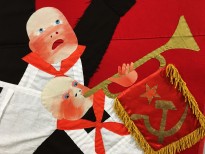 София Азархи — праздник урожая кукурузы на пришкольном участке, 2021 (текстиль) фрагмент