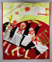 София Азархи — праздник урожая кукурузы на пришкольном участке, 2021 (текстиль)