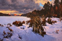 Александр Гришин — Зимний вечер, 2021 (холст, масло)