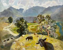 Анна Каменецкая — Село Малый Яломан. Алтай, 2022 (холст, масло)