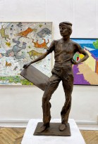 Владимир Петровичев — Володя на этюдах, 2021 (бронза).jpg