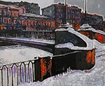 Вячеслав Глинский — Северный город, 2022 (холст, акрил)