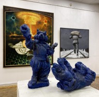 Максим Лапачугин — Серенький волчок — трагический актер. Серенький волчок — скоморох, 2021 (гипс, тон) ракурс