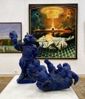 Максим Лапачугин — Серенький волчок — трагический актер. Серенький волчок — скоморох, 2021 (гипс, тон)