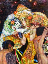 Олег Гуренков — Кечак (Индонезия), 2021 (холст, масло) фрагмент 2