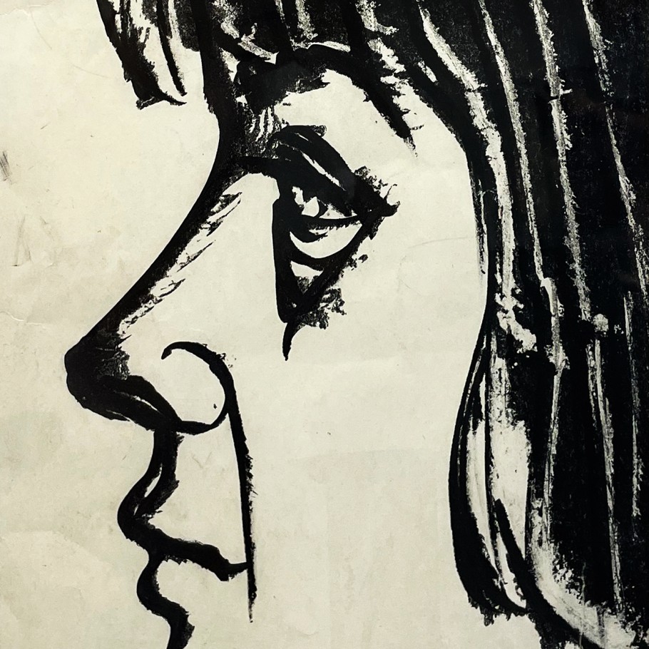 Татьяна Леонова — Автопортрет. Профиль, 1993 (бумага, монотипия)