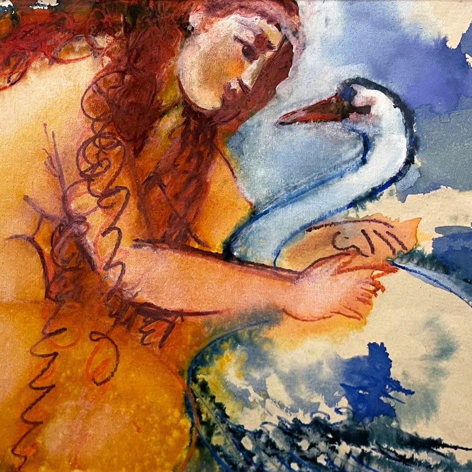 Татьяна Леонова — Влюблённые, 2006 (бумага, чернила, акварельный мелок)