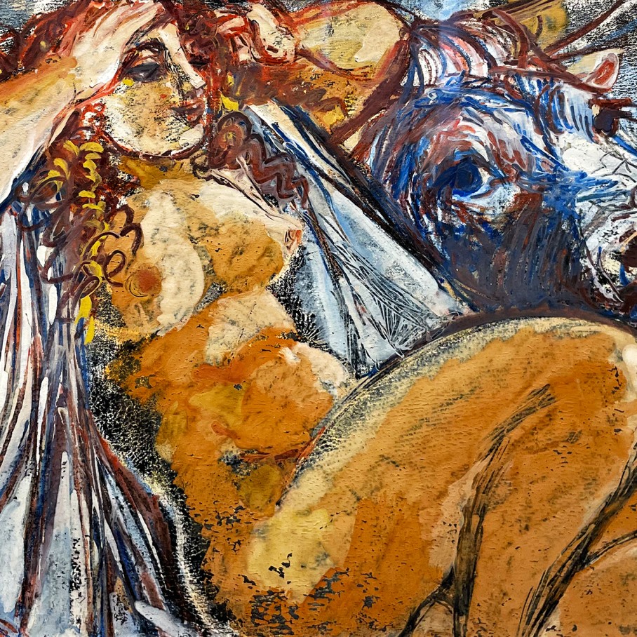 Татьяна Леонова — Европа умиротворённая, 2007 (бумага, монотипия, темпера, акварельный мелок)