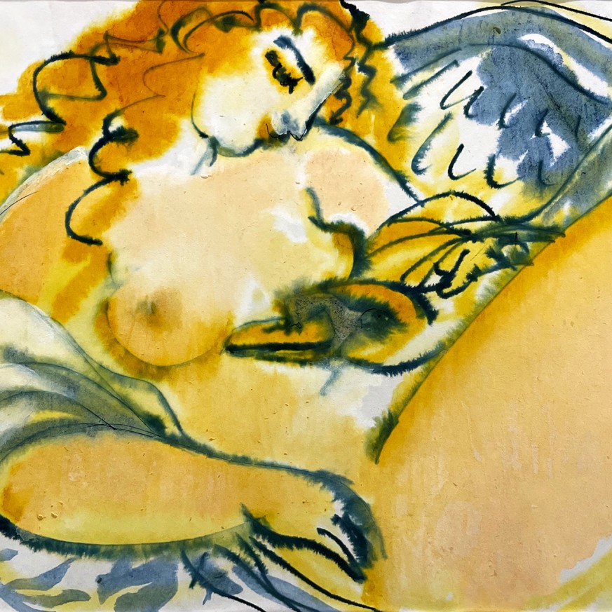 Татьяна Леонова — Лебедь и Леда, 2003 (бумага, акварель, чернила)