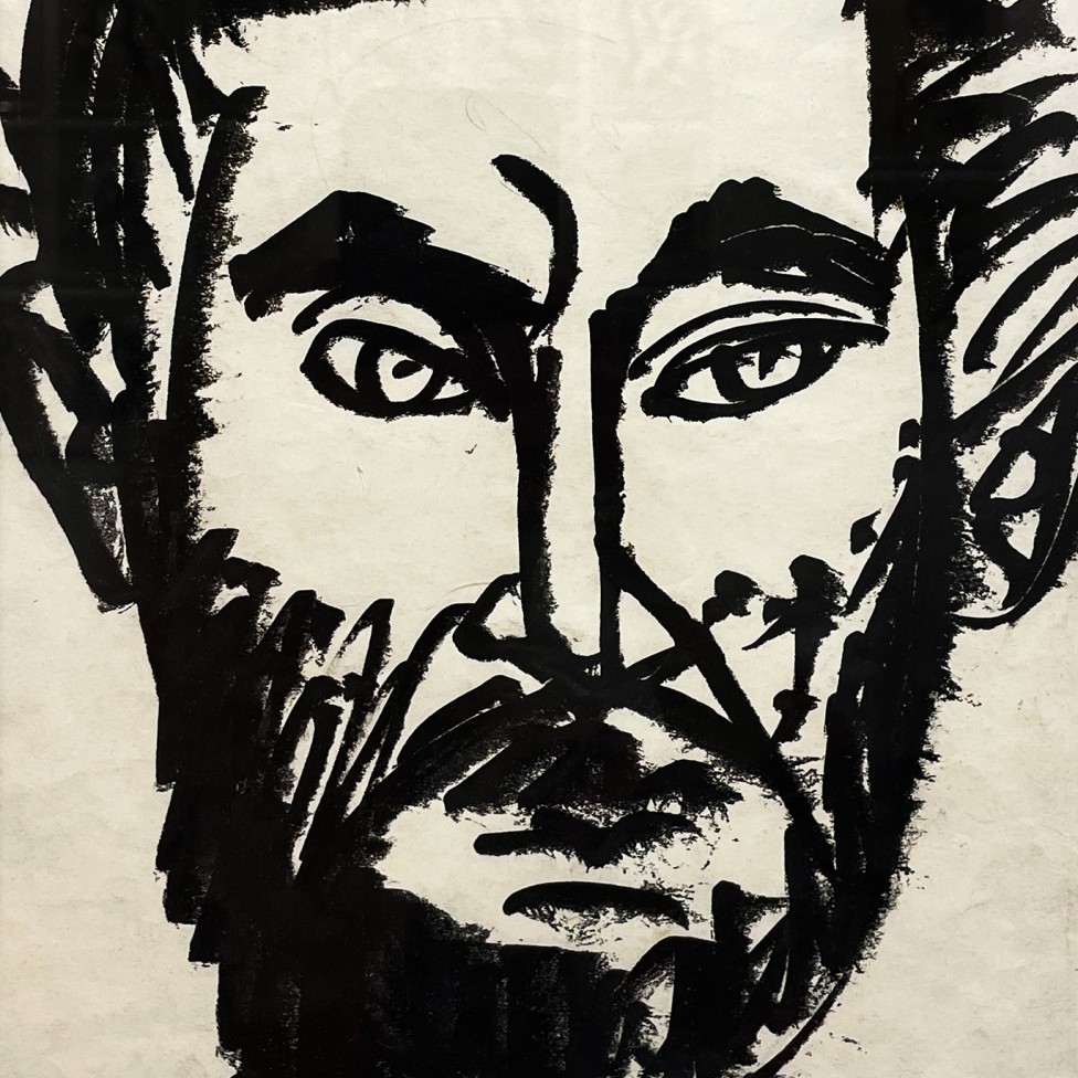 Татьяна Леонова — Мужской портрет, 1993 (бумага, монотипия)