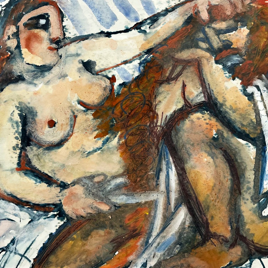 Татьяна Леонова — Самсон и Далила, 2000 (бумага, чернила, акварель, гуашь)