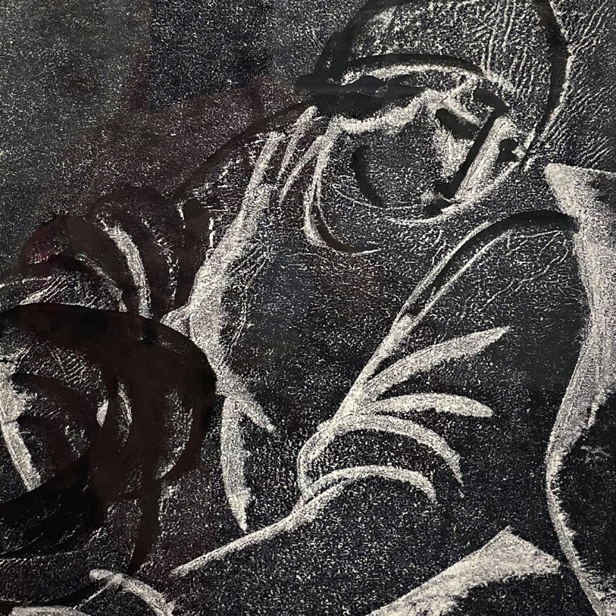 Татьяна Леонова — Серия Женщина, состояние. Купальщица, 1990 (бумага, монотипия)